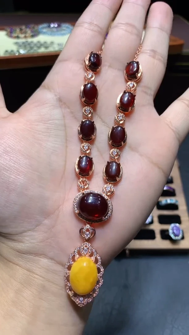 【闪购商品】琥珀颈饰未镶嵌T163【所见即所得】