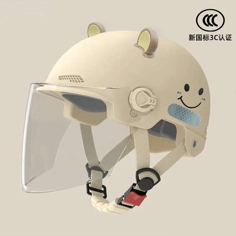 新3C认证电动车摩托车头盔加厚夏季轻便男女通用透气款安全帽E676