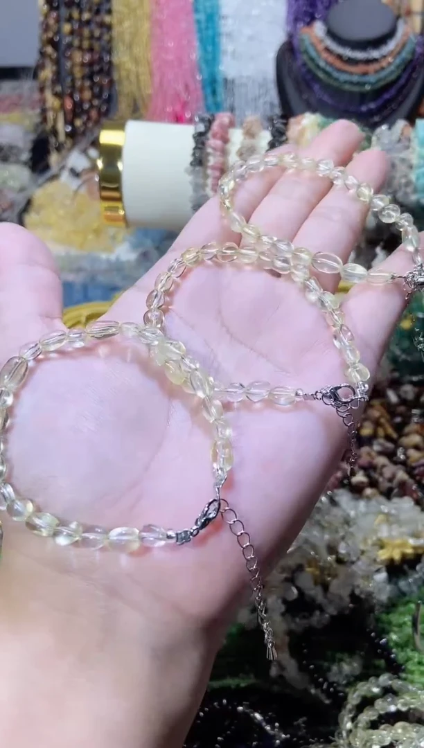 未镶嵌珠宝半成品水晶柠檬晶手链