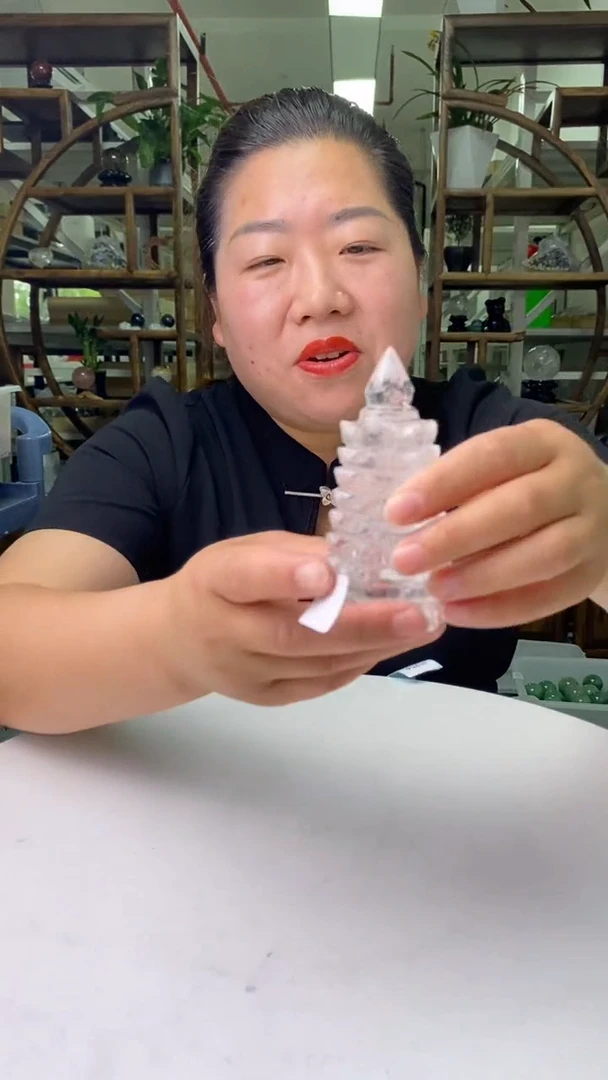 文昌塔未镶嵌水晶白水晶文昌塔D255
