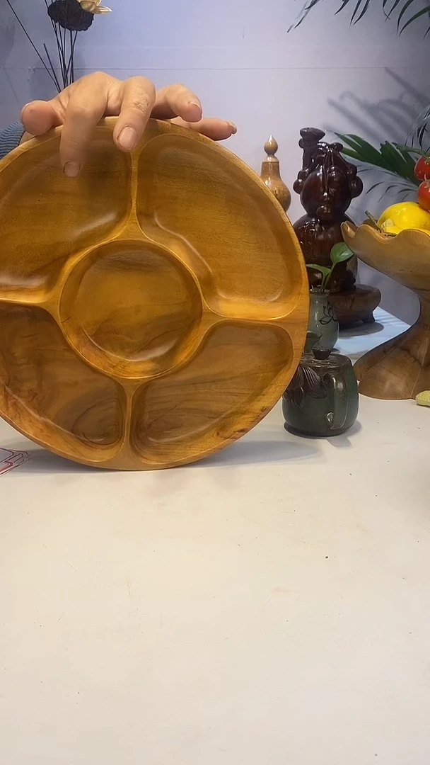 【闪购商品】香樟木A15五格分隔盘/尺寸29*4