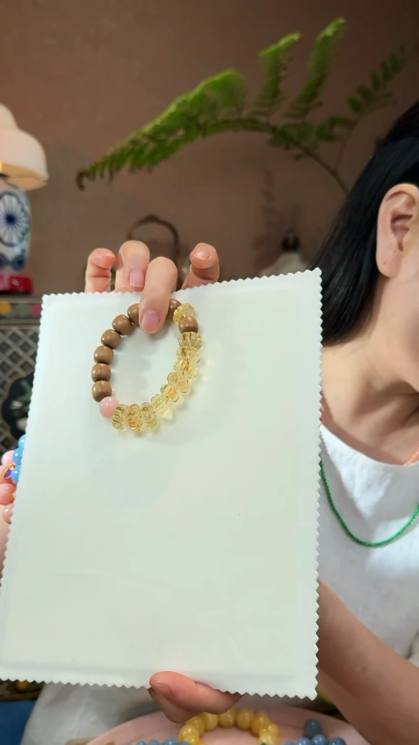 未镶嵌手串黄晶天然双A级黄水晶手串