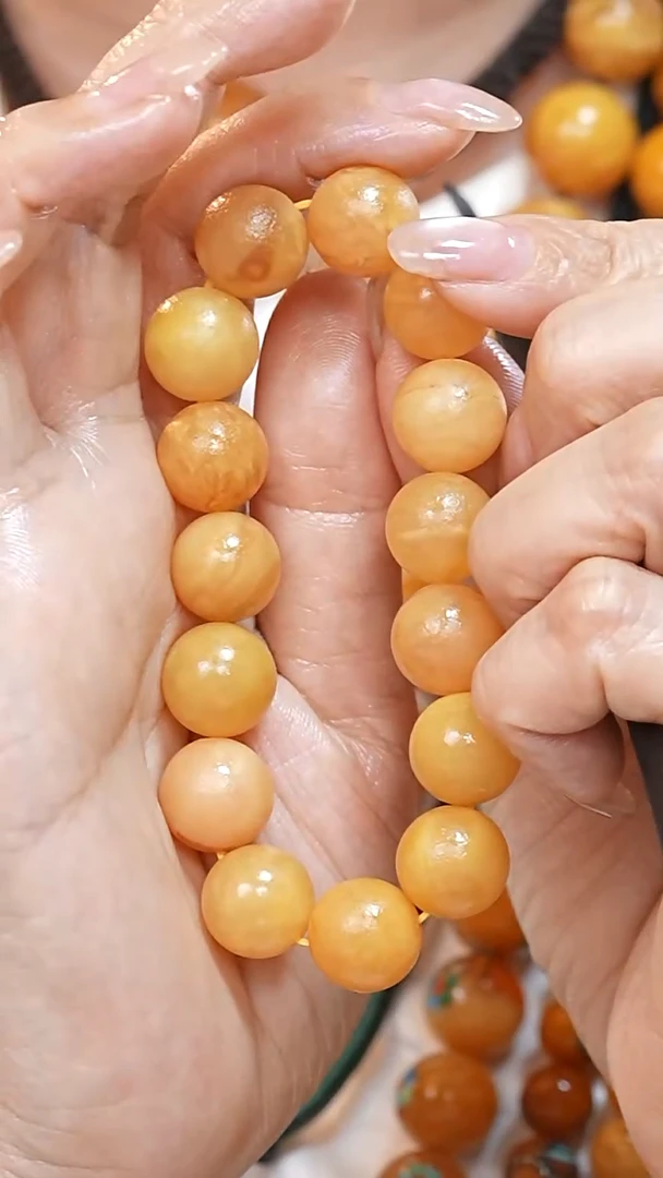 蜜蜡颈饰未镶嵌6290天然蜜蜡珠宝奇石云端妖孽妖花全部保真