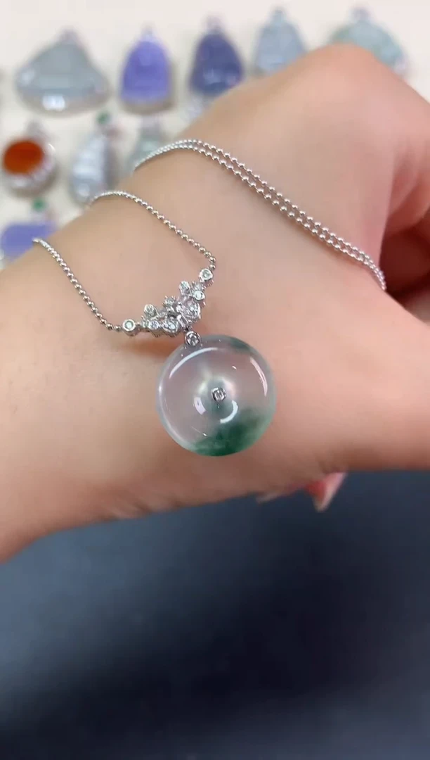 套链18K金镶嵌翡翠套链|12800