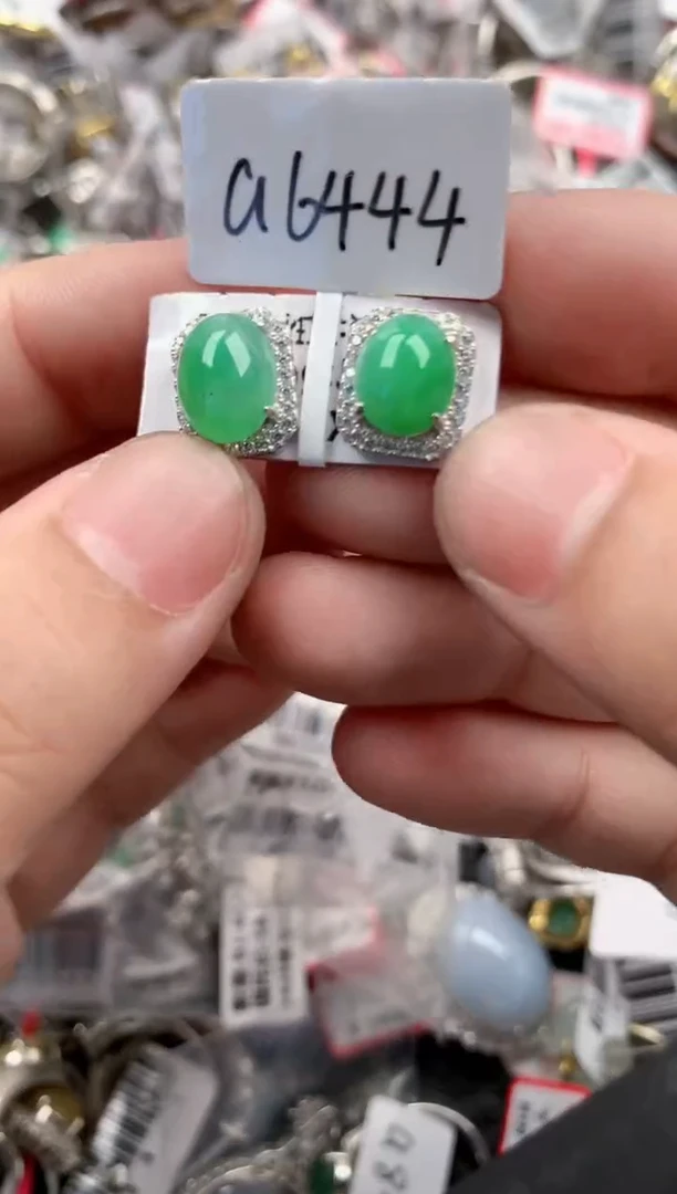 银S925镶嵌戒指翡翠777    9