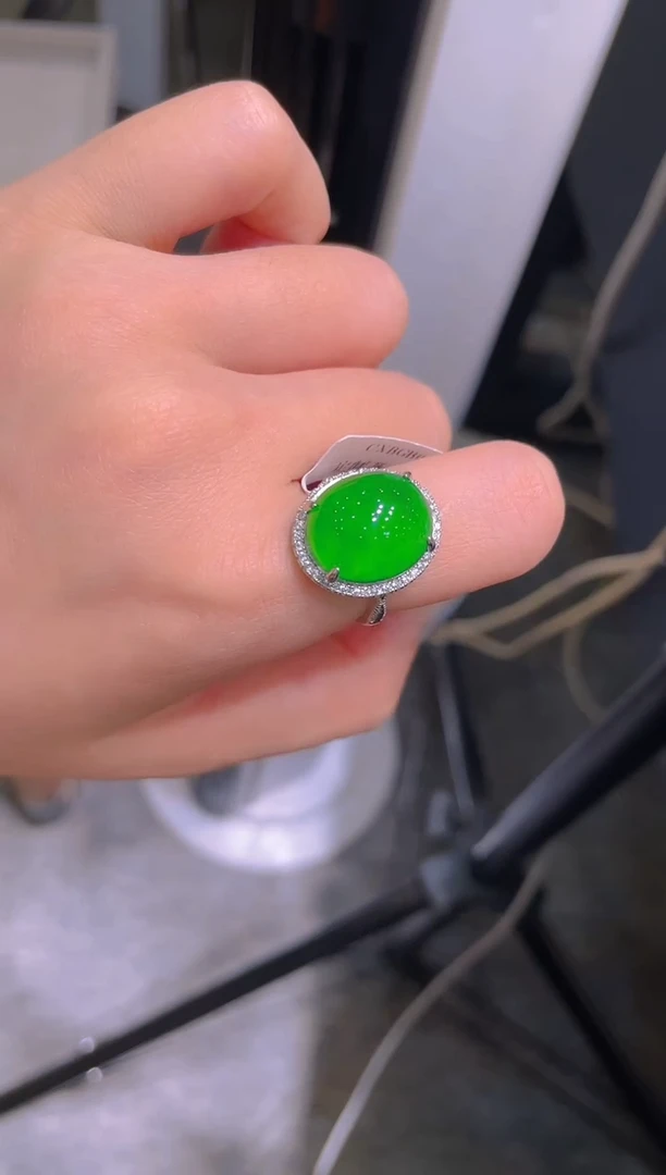 翡翠银S925镶嵌颈饰翡翠A7