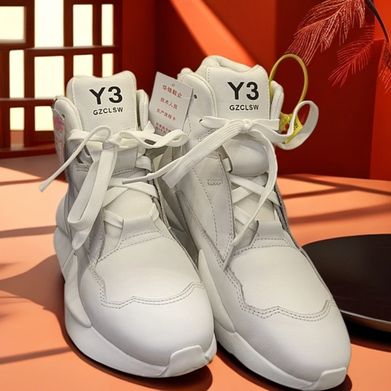 Y3GZCLSW正品冬季新款高帮男女同款潮牌休闲运动保暖真皮高帮靴