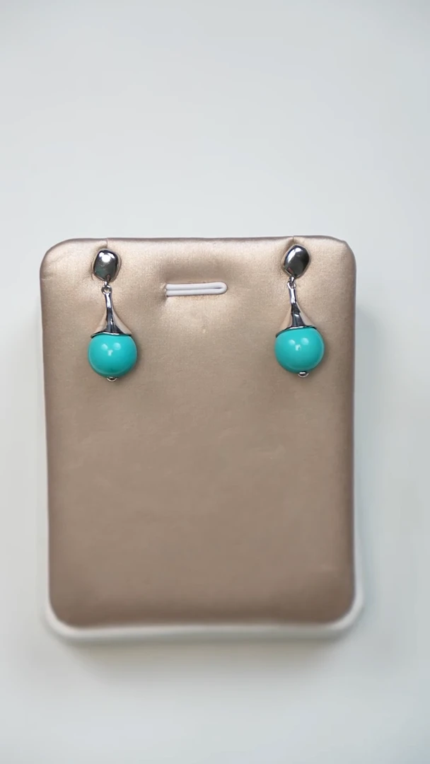 未镶嵌绿松石耳饰多样性发货