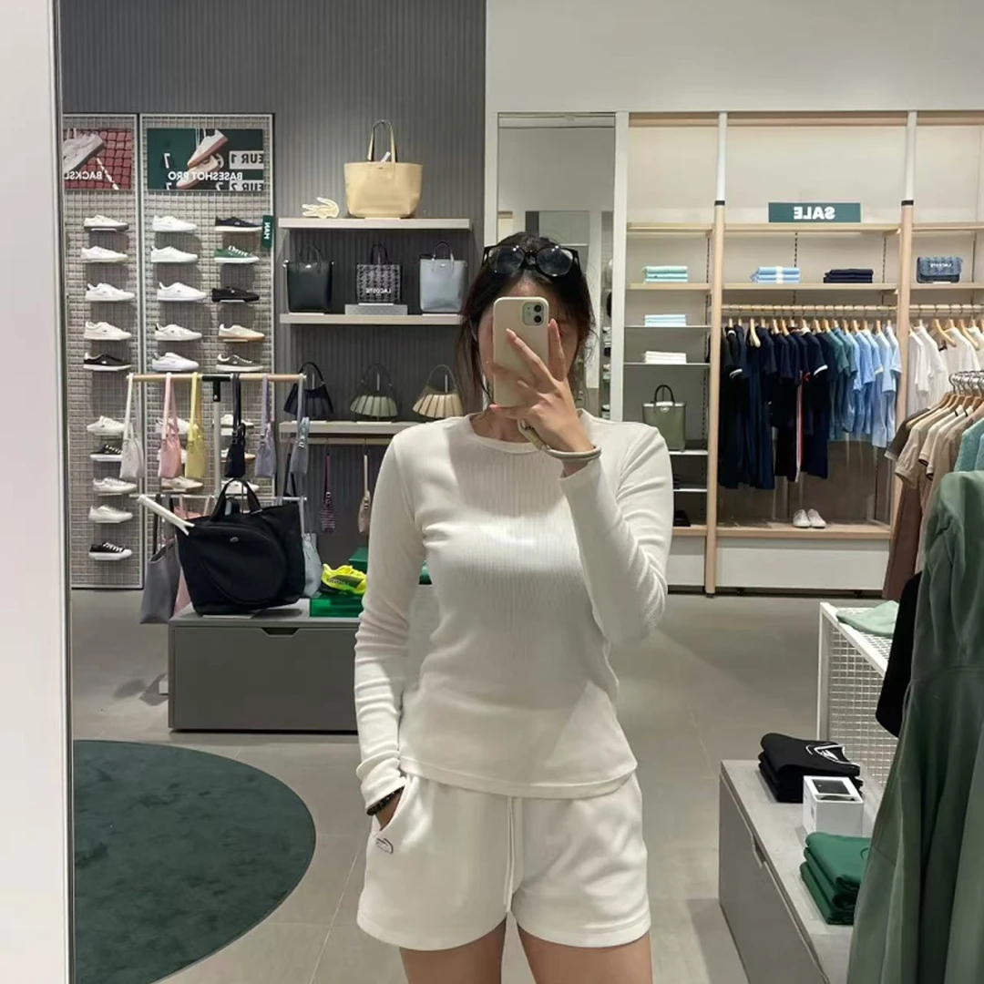 大鱼白色长袖T恤女式