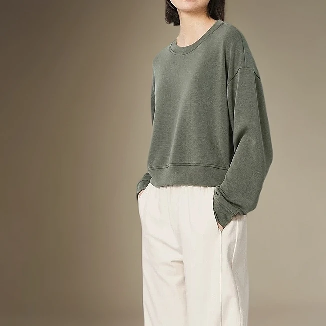 简约女空气圆领卫衣户外时尚运动春季（A-05）