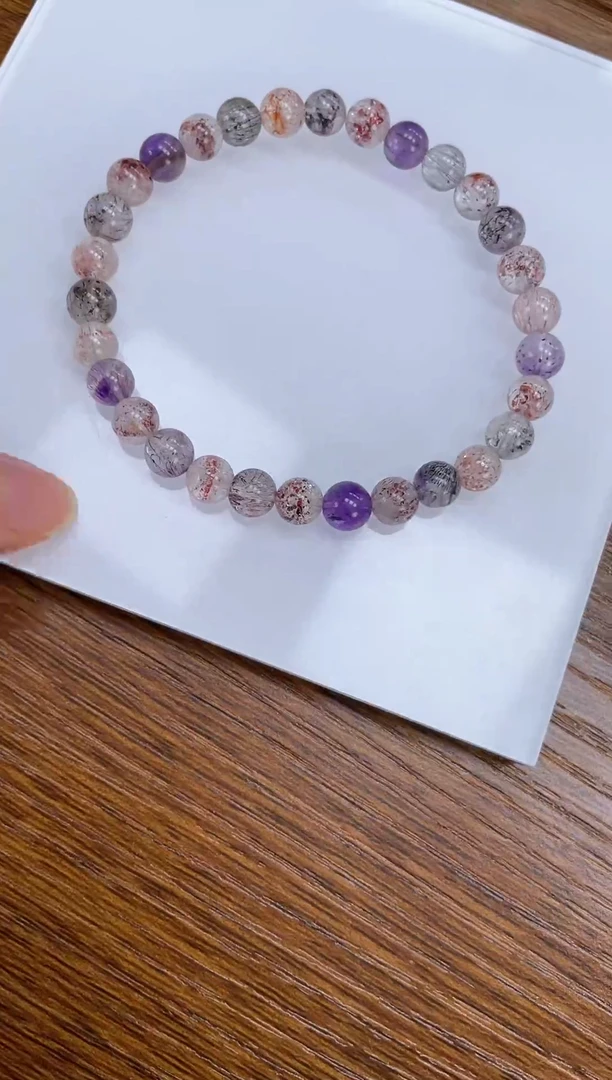 【闪购商品】水晶手链未镶嵌天然超七6mm多样性发一