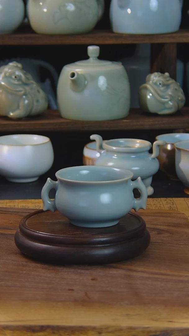 原矿原釉汝瓷福利杯