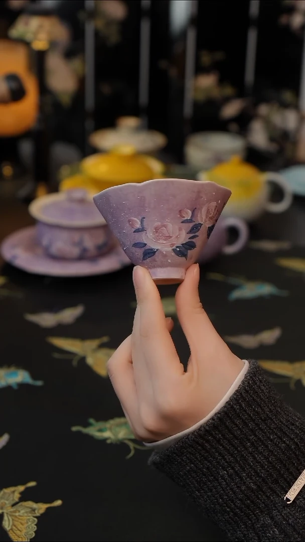 莫奈玫瑰   斗笠杯