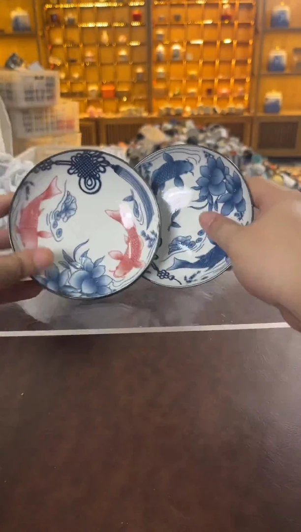 瓷片花溪陶瓷00000果盘2个