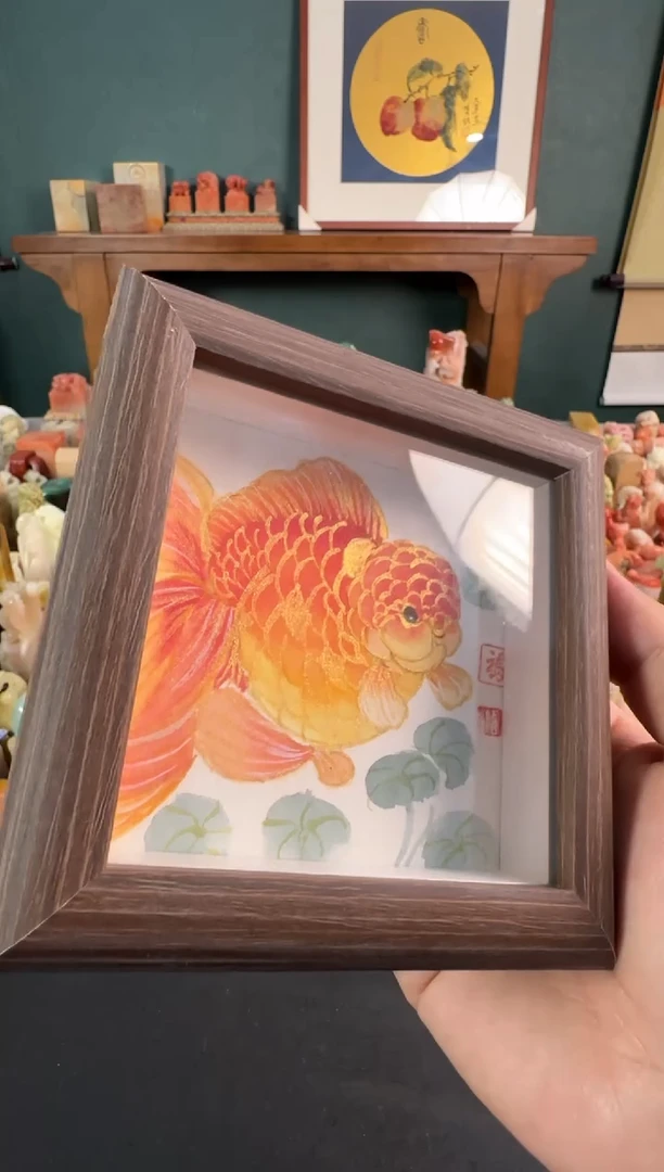 老挝石印石编号编号小画框