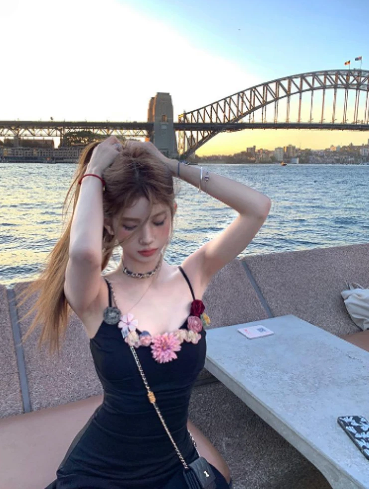 123夏季新款女装吊带连衣裙