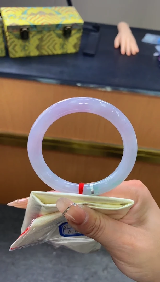 未镶嵌手镯翡翠-F93-圆条57.4