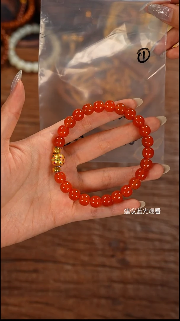 未镶嵌手串南红玛瑙开**1屾山出品