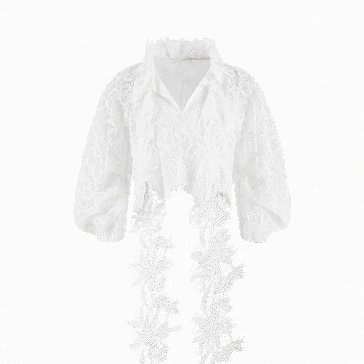 MAGGIEMA马婧设计师款小香风精致蕾丝刺绣高级感气质衣服上衣937S