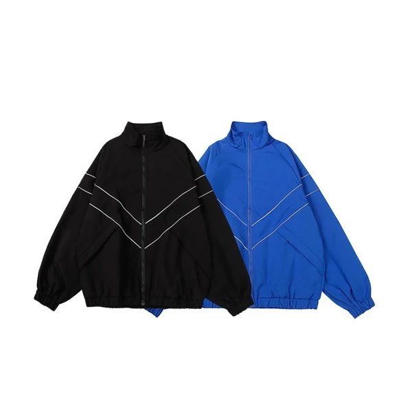 Beeak Canvas美式复古简约立领克莱因潮牌街头宽松冲锋衣夹克