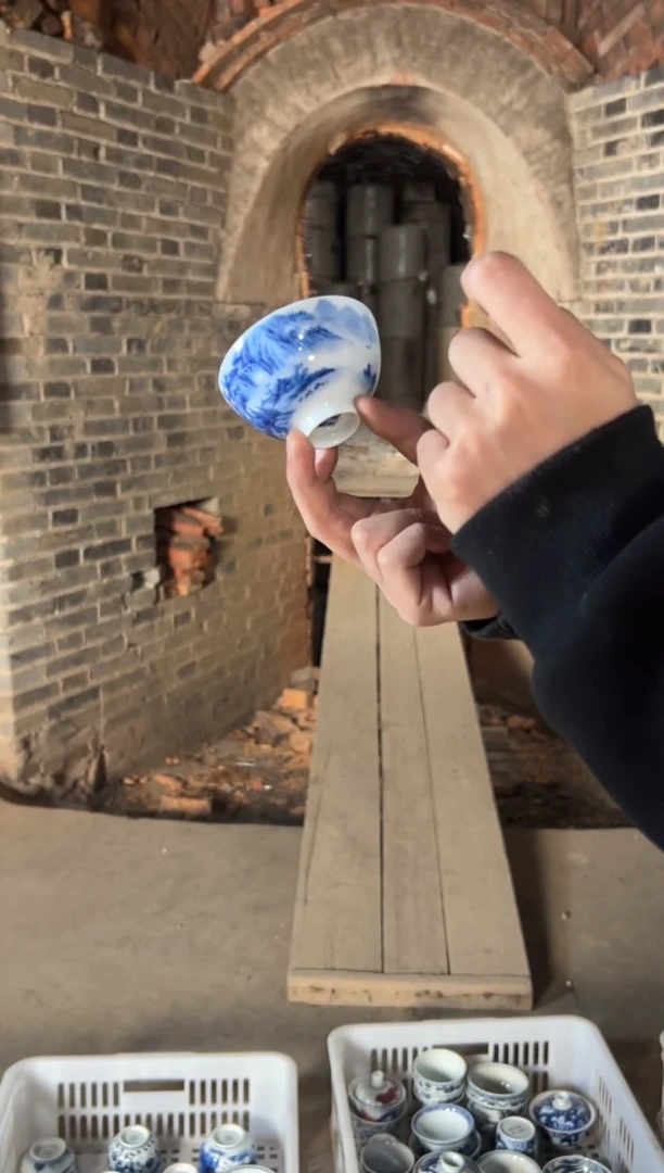 杯子陶景德镇全手工手绘瓷器！