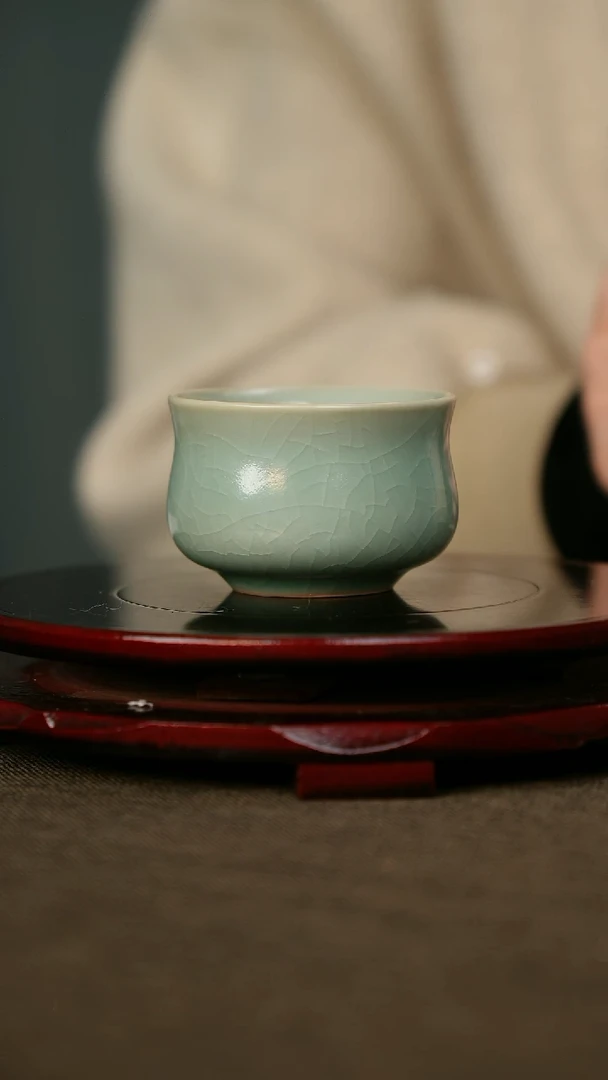 全品 束腰杯 仿古釉