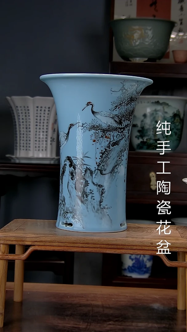 景德镇手工陶瓷花盆