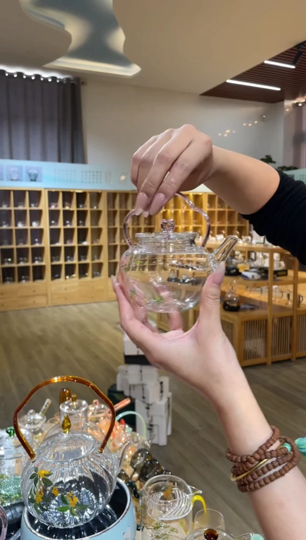 手工艺品玻璃铃兰小壶粉把桃花啊