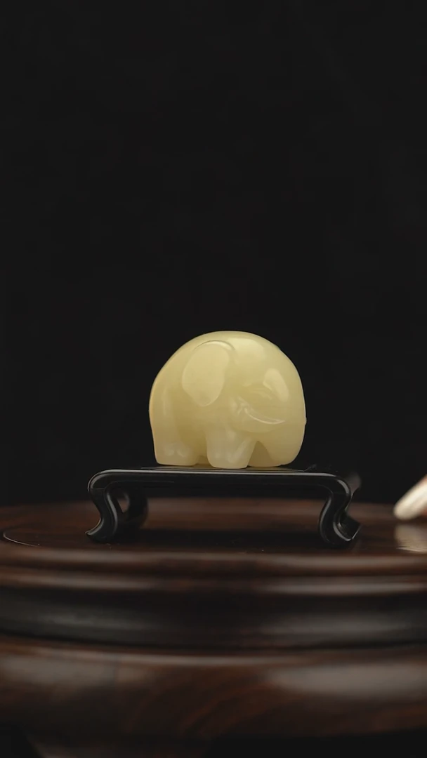 玉【吉象如意】天然玉石摆件