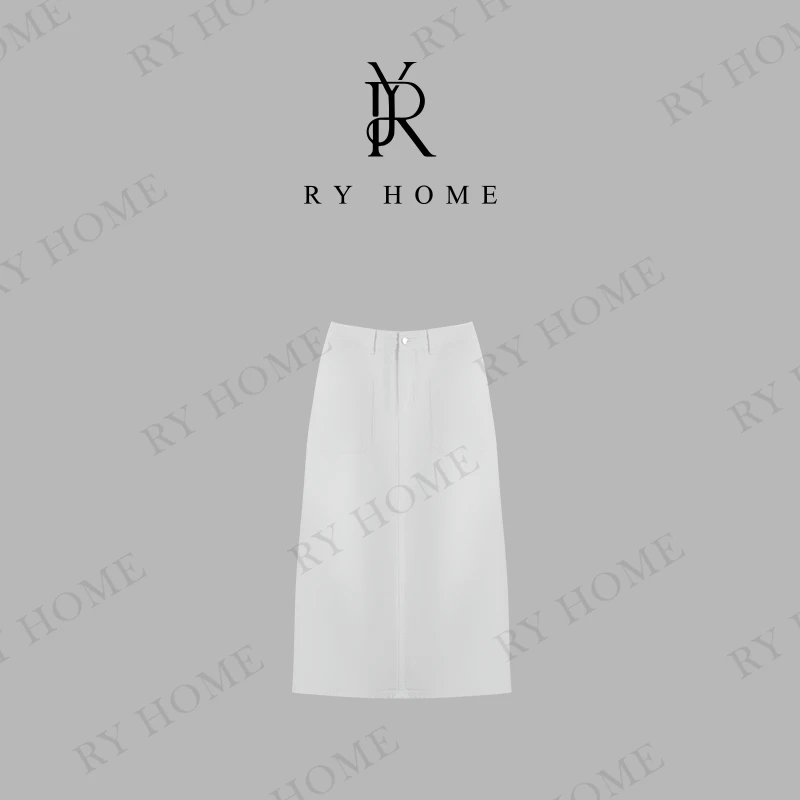 【容雨RYHOME】莱赛尔+棉设计款显瘦半身牛仔裙252Q1360