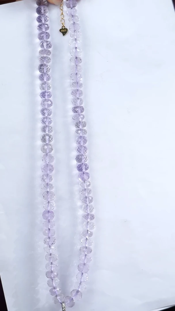 项链未镶嵌水晶紫水晶项链