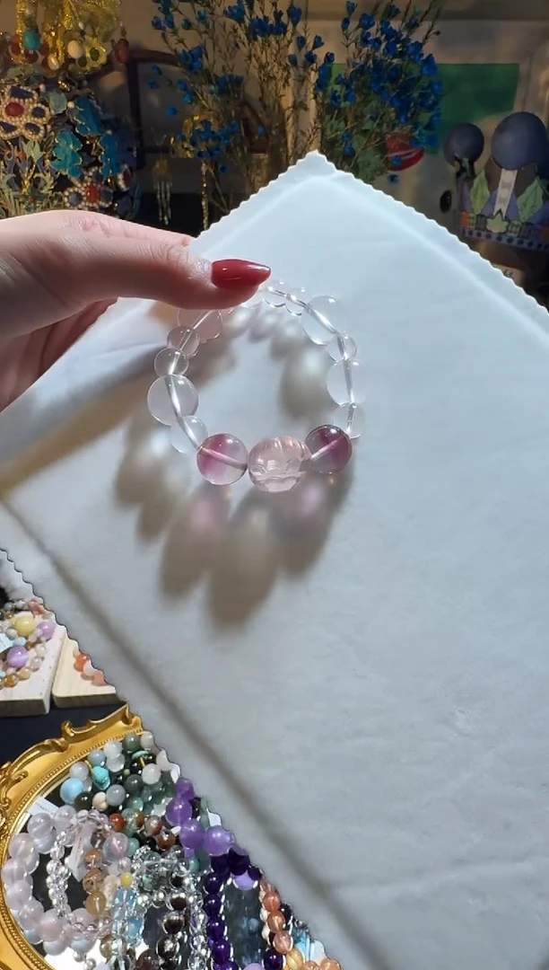 【闪购商品】水晶手串未镶嵌粉水晶手串