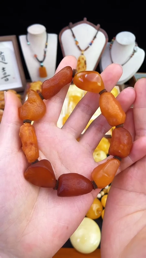 琥珀未镶嵌珠宝奇石柒月