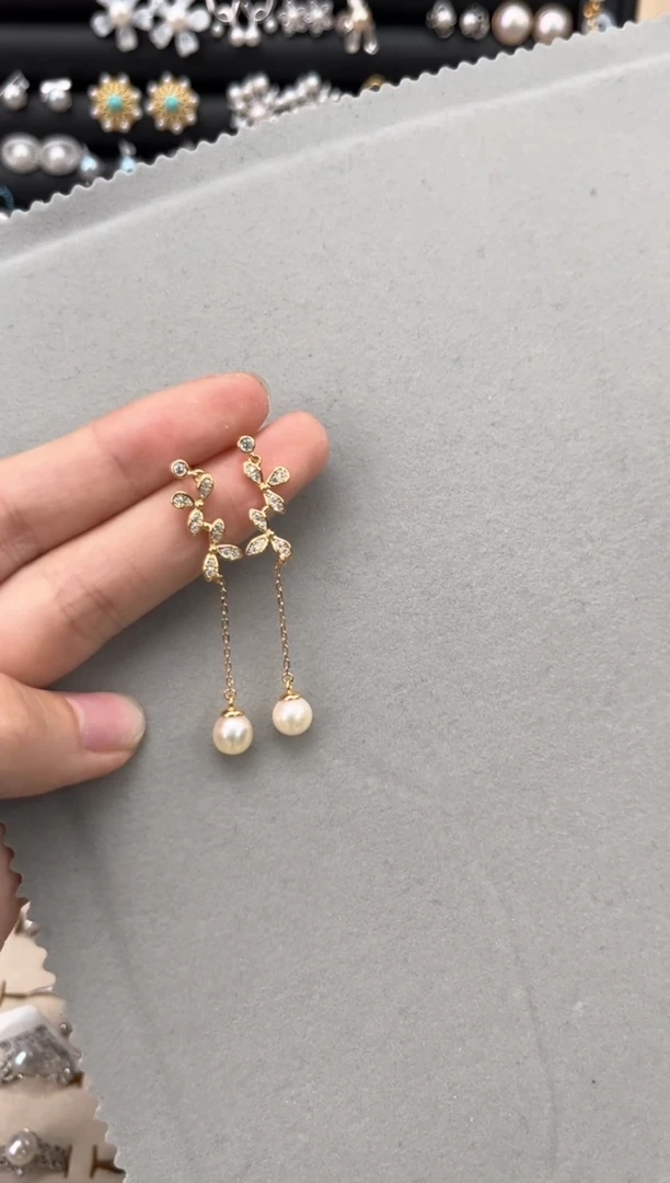 【闪购商品】海水珍珠耳饰银S925镶嵌S925海水耳饰（微瑕）