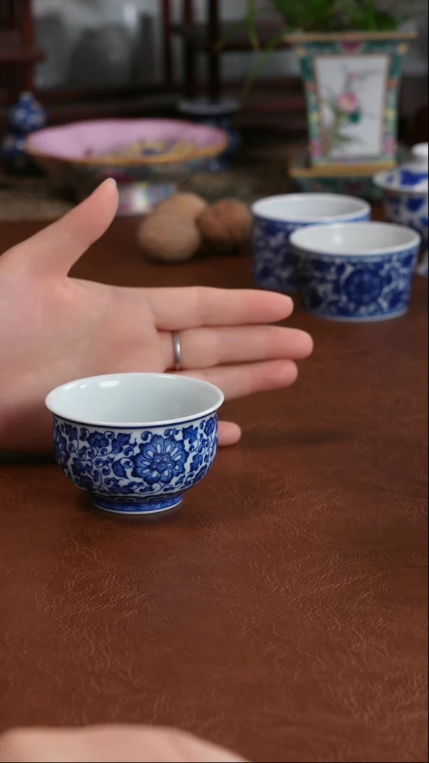 景德镇高端茶器手工手绘陶瓷茶具80cc