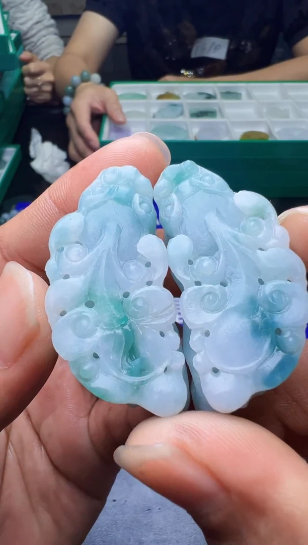 未镶嵌定制翡翠天然翡翠A货一对