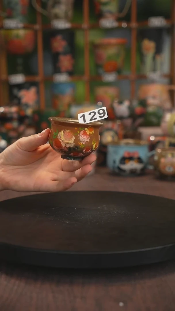 紫砂油画手绘釉下彩129