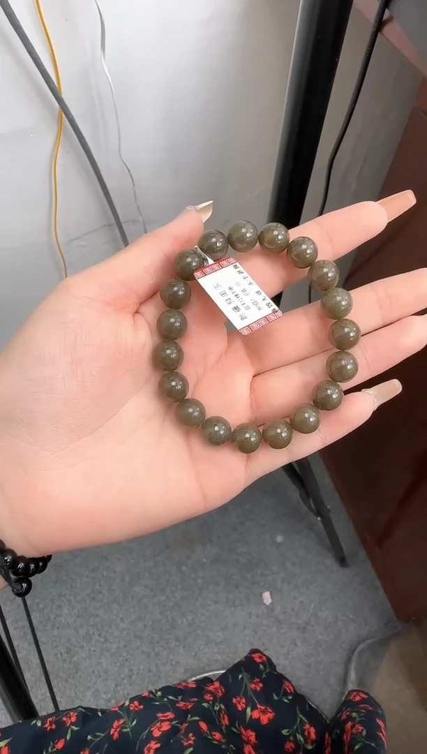 手串未镶嵌和田玉麻糖卡10手串（产地直发）