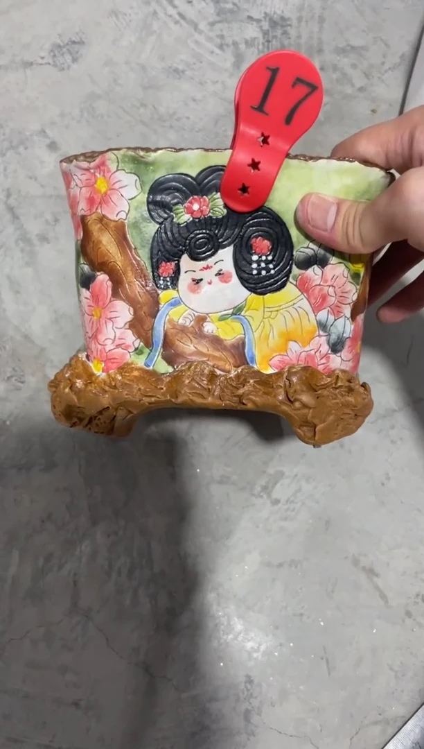 摆件嗨*17陶花岛多肉陶瓷花盆罐——微瑕