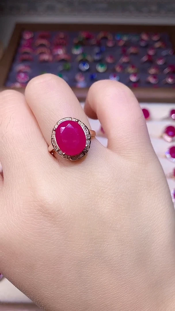 【闪购商品】红宝石戒指银S925镶嵌000