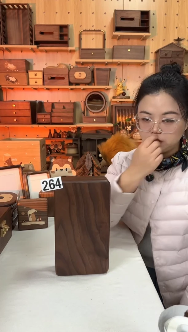 木264北美黑胡桃黑巧首饰盒特价款