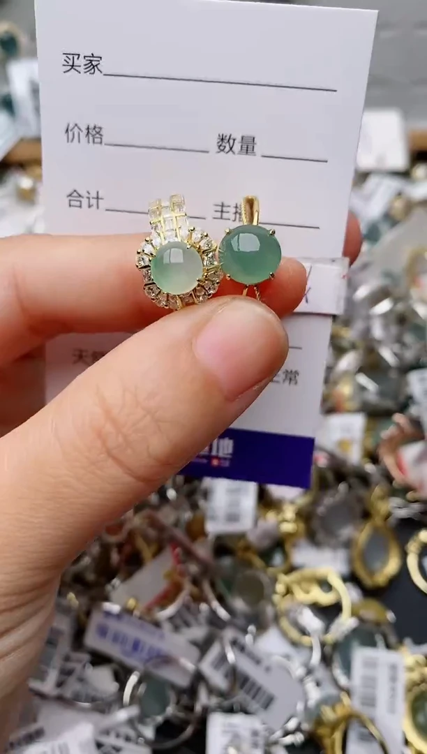 银S925镶嵌戒指翡翠.881