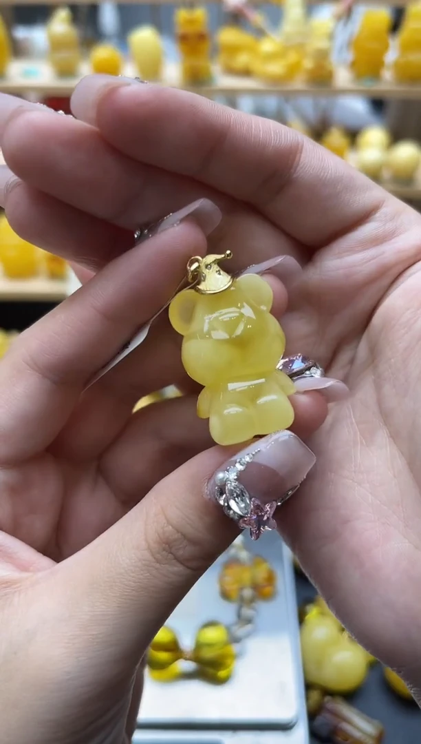 琥珀银S925镶嵌珠宝奇石044琥珀蜜蜡微瑕