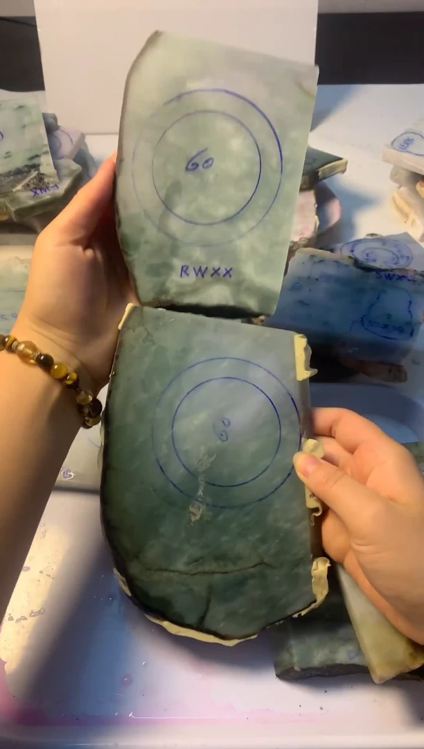 裸石翡翠文翡翠玉石