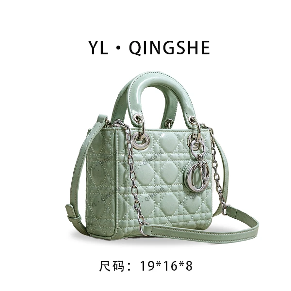 【依琳定制】女士潮流时尚经典气质手拎单肩包SK-82832-豚草绿