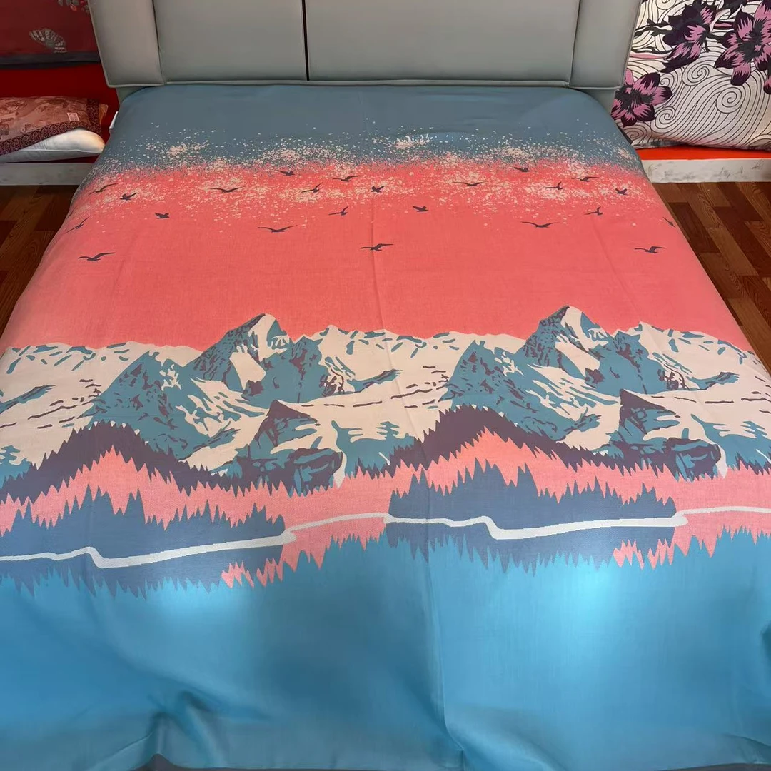 【广阔山河】230*250cm高端A类柔软亲肤透气舒适可机洗四季可用床盖