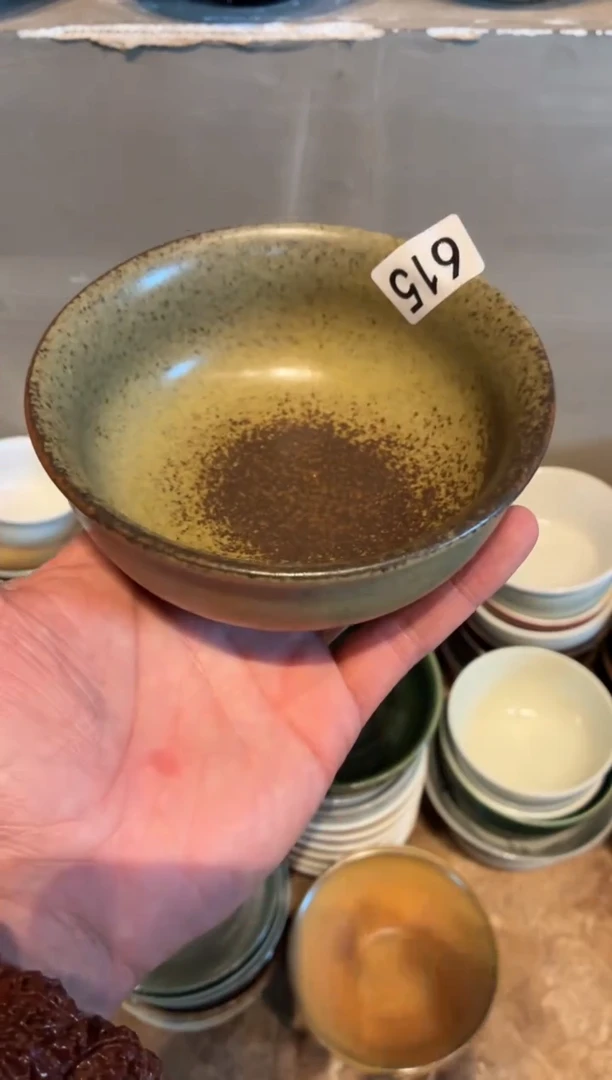 瓷片冰*陈615半山半水反口小碗2个
