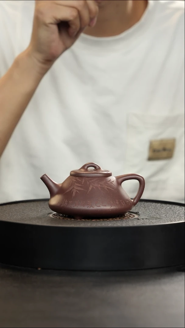 茶壶紫砂四号井老快底槽青子冶刻绘大漏