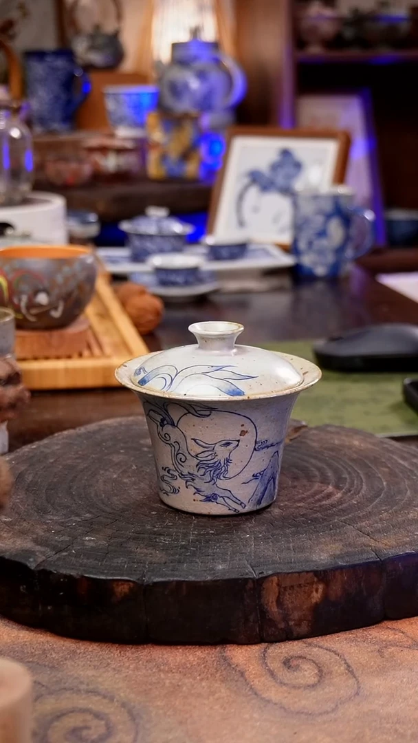 杯子九尾狐手工手绘手工手绘
