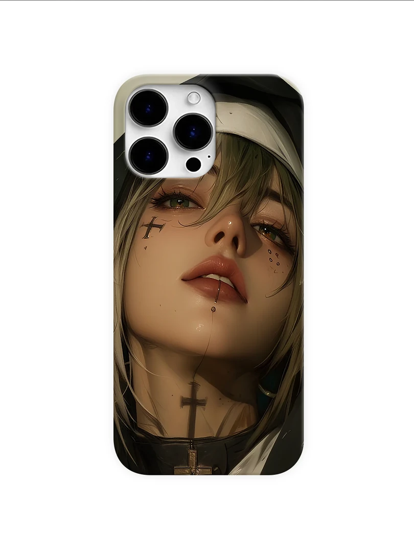 唇钉十字架修女苹果16promax手机壳华为mate荣耀vivo红米oppo一加